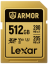 Lexar SDXC ARMOR Gold UHS-II U3, Stainless Steel, IP68 R280/W210 (V60) 512GB
