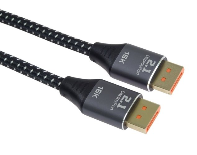 Kabel DisplayPort 2.1, 16K@60Hz, kovové a pozlacené konektory, 2 m