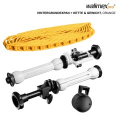 Walimex Hintergrundexpan + Kette & Gewicht, orange