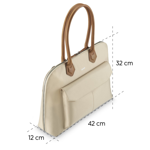 Hama Fabulous, brašna na notebook, 40-41 cm (15,6"-16,2"), recyklovaný PET, béžová barva