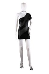 Figurine Frau Abstrakt Weiß Glänzend Höhe 175cm