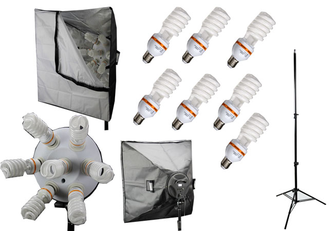 Elementrix softbox set lampa 7x35W, stativ (7SBset)