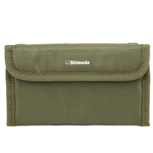 Shimoda Mini Filter Wrap | Holds Filters up to 50mm | Size 15 × 9 × 2 cm | for Compact Wireless Mics or Cables | Army Green