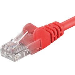 Patch kábel UTP Cat 6, 0,25m - piros