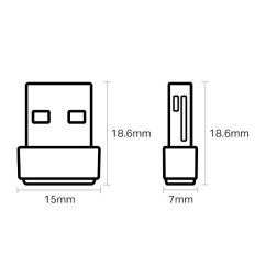 USB kliens TP-Link Archer T2U Nano AC 600 adapter, 2.4/5GHz, USB 2.0