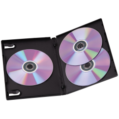 Hama DVD box na 3 DVD, s fóliou, čierny, 5 ks