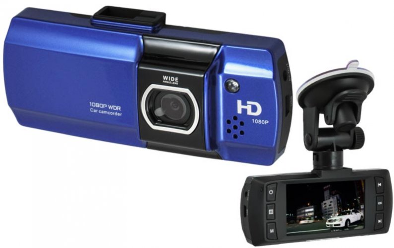CEL-TEC E07 - palubní kamera do auta 1080p, modrá