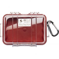 Peli™ Case 1020 MicroCase mit transparentem Deckel (Rot)