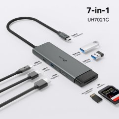 Dokovacia stanica TP-Link UH7021C USB-C, HDMI, 1x USB C, 3x USB, čítačka SD/microSD, PD 100W