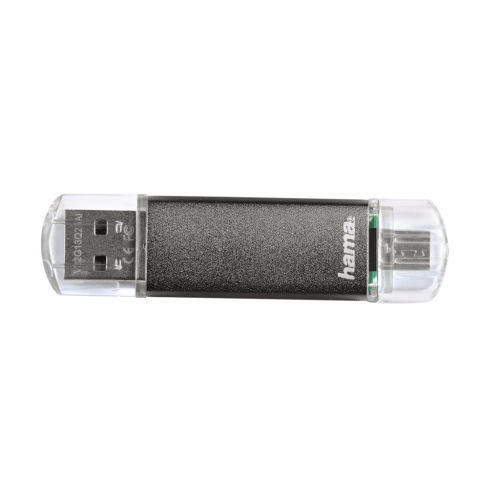 Hama flashPen Laeta Twin 32 GB 10 MB/s, šedá