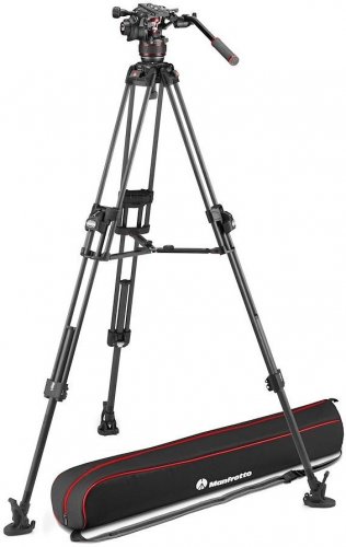 Manfrotto Nitrotech 608 Fluid Video Head with 645 Fast Twin Carbon Tripod