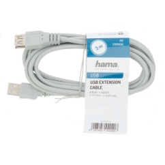 Hama predlžovací USB 2.0 kábel 3 m, nebalený