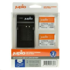 Jupio set 2x Li90B/92B pro Olympus, 1.270 mAh + nabíječka