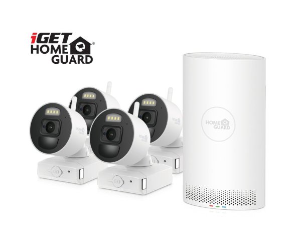 Kamerový set iGET HOMEGUARD HGNVK88004P v2023 Bezdrátový FullHD NVR 8CH + 4x kamera na baterie HGNVK686CAMP