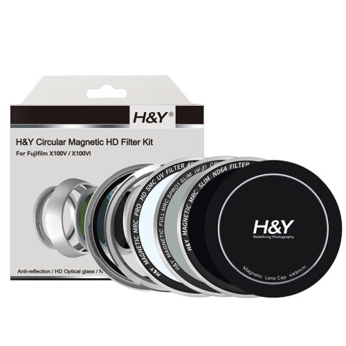 H&Y Fujifilm X100V/X100VI Filter Set, stříbrný