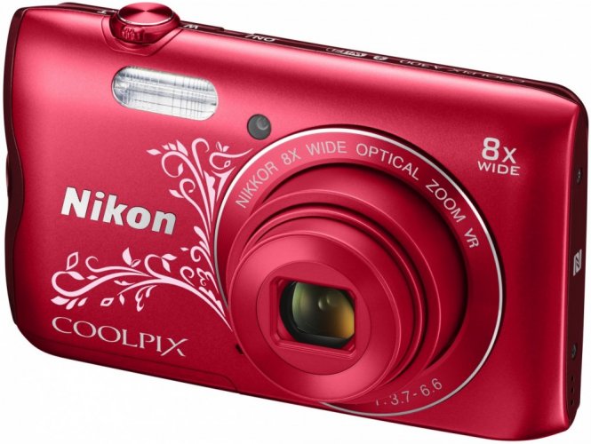 Nikon Coolpix A300 LineArt červený