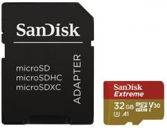 SanDisk Extreme microSDHC 32GB 100 MB/s A1 Class 10 UHS-I V30 + adaptér
