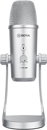 BOYA BY-PM700SP USB všesměrový studiový mikrofon pro Windows/iOS/Android stříbrný