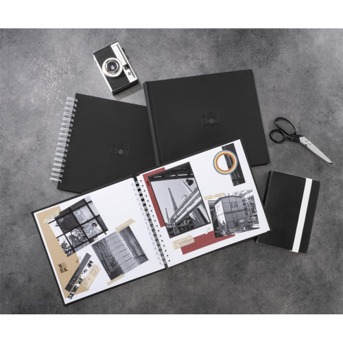 Hama album klasické spirálové SIGNS 28x24 cm, 50 stran, černé