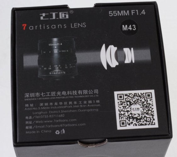 7Artisans 55mm f/1,4 pro Micro Four Thirds