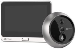 Chytré dverové kukátko Ezviz DP2 2K WiFi, kamera, zvonček, IR do 5m, PIR, LCD 4,3"