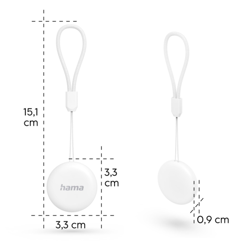 Lokalizační čip Hama, Bluetooth lokátor pro Android Find My Device, sada 2 kusů