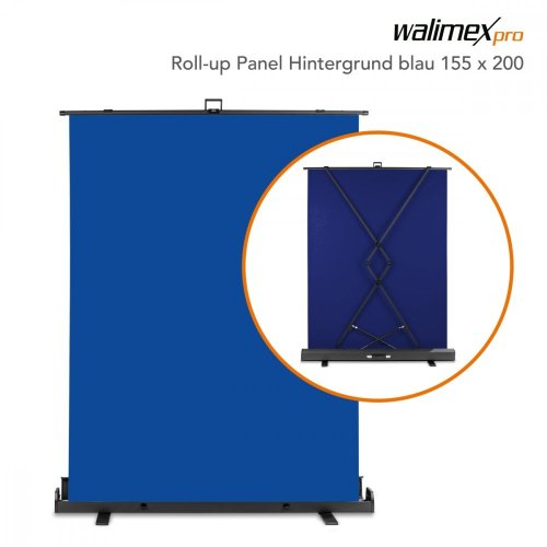 Walimex pro Roll-up Background Blue 155x200cm