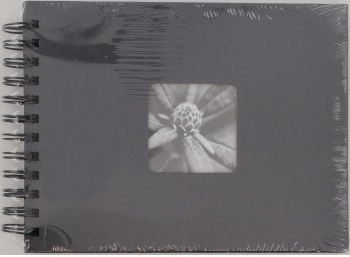 FINE ART 24x17 cm, Photo 10x15 cm/50 pcs, 50 Pages, Black Sheets (Grey)