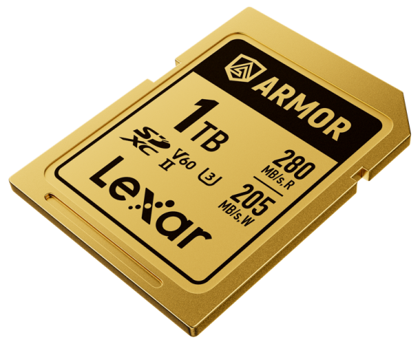 Lexar SDXC ARMOR Gold UHS-II U3, Stainless Steel, IP68 R280/W210 (V60) 1TB