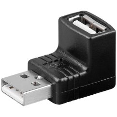 Redukce USB A-A, samec/samice 90°