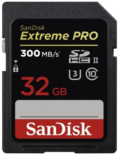 Sandisk Secure Digital 32GB Extreme Pro, SDHC 300MB/s Class 10  UHS-1 U3