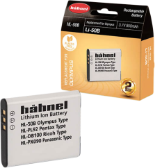 Hähnel HL-50B, Olympus LI-50B, 850mAh, 3.7V, 3.1Wh