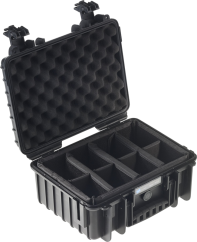 B&W Outdoor Koffer Typ 3000 mit Einteilung Schwarz