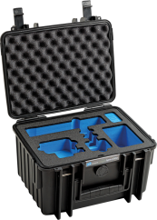 B&W Outdoor Cases BW Outdoor Case Type 2000 for GoPro Hero 12 (fits even GoPro Hero 9/10/11), charge-in-case, Black
