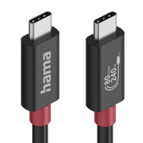 Kabel Hama USB-C USB4, 1 m, 80 Gb/s, 240 W