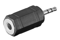 Redukce jack 3,5F - jack 2,5M černá