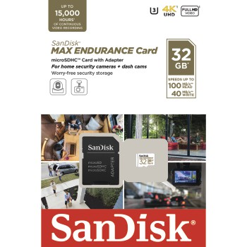 Karta SanDisk® MAX ENDURANCE microSDHC™ s adaptérem 32 GB