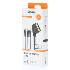 Hama AV kábel SCART - 3 tekercs 1,5m, IN/OUT