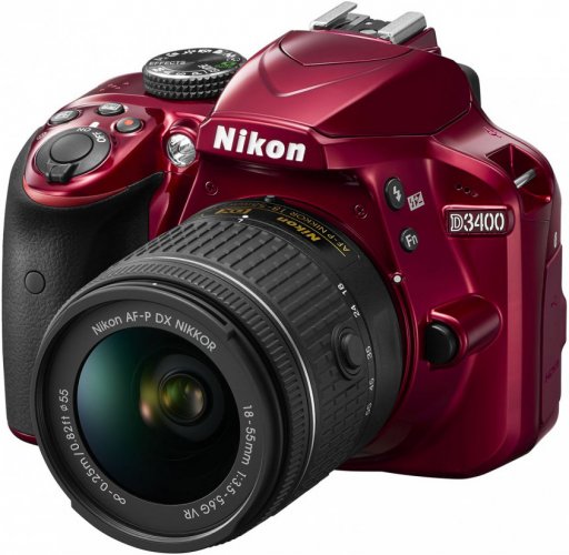 Nikon D3400 + AF-P 18-55 VR červený