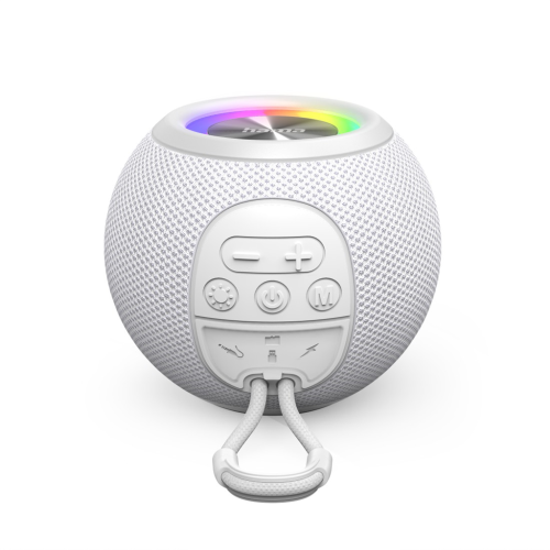 Hama Ball, Bluetooth reproduktor, 5 W, LED podsvícení, AUX-in, USB-A, slot microSD, bílý
