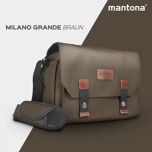 Mantona Milano grande fotografická taška hnedá