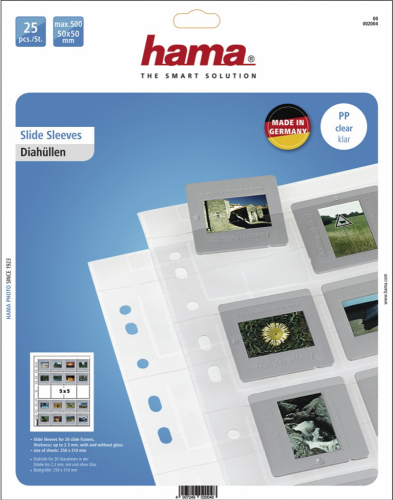 Hama Dia-Hüllen für 20 gerahmte Dias im Format 5x5 cm, 25 Stück