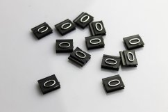 Plastové 3D cenovky náhradní znak 0 stříbrné (SS0)