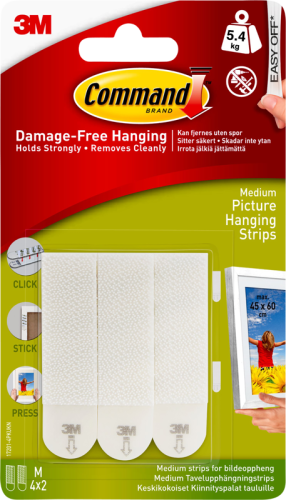 3M Command Hanging Strips White Medium