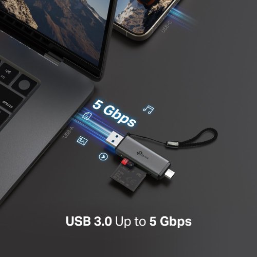 Čtečka karet TP-Link UA430D USB3.0 Typ C, microSD/SDHC/SDXC