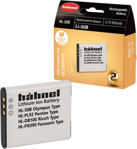 Hähnel HL-50B, Olympus LI-50B, 850mAh, 3.7V, 3.1Wh