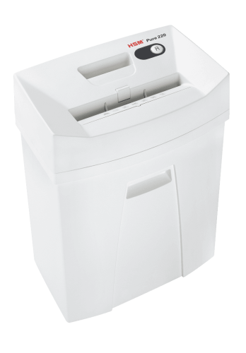 Aktenvernichter HSM Pure 220 P-4, 4x25mm, 7 Blatt, 20l, Kreditkarte, Heftklammern Aktenvernichter HSM Pure 220 P-4, 4x25mm, 7 Blatt, 20l, Kreditkarte, Heftklammern