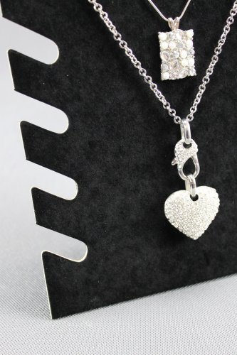 Dekolt, stojánek, stojan na šperky černý samet, DKP4 skládací (DKP4)