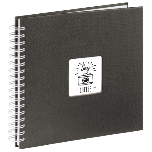 Hama album klasické spirálové FINE ART 28x24 cm, 50 stran, černé, bílé stránky