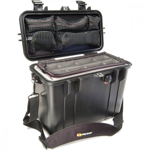 Peli™ Case 1430 kufor s nastaviteľnými prepážkami na suchý zips, čierny